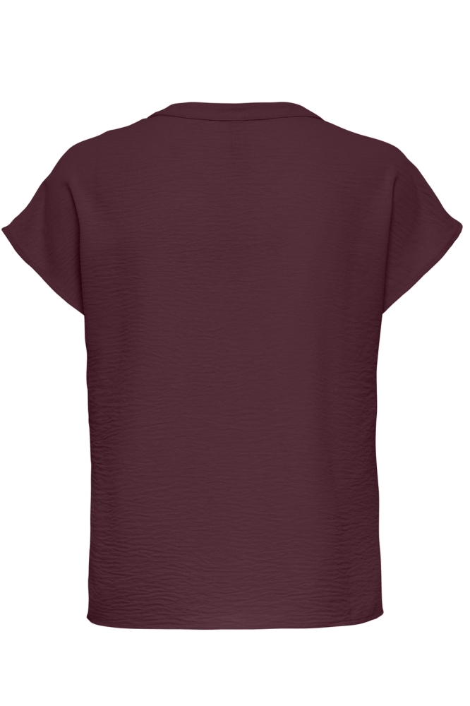 JDYLION LIFE S/S TOP WVN NOOS 15249287 Maroon Banner